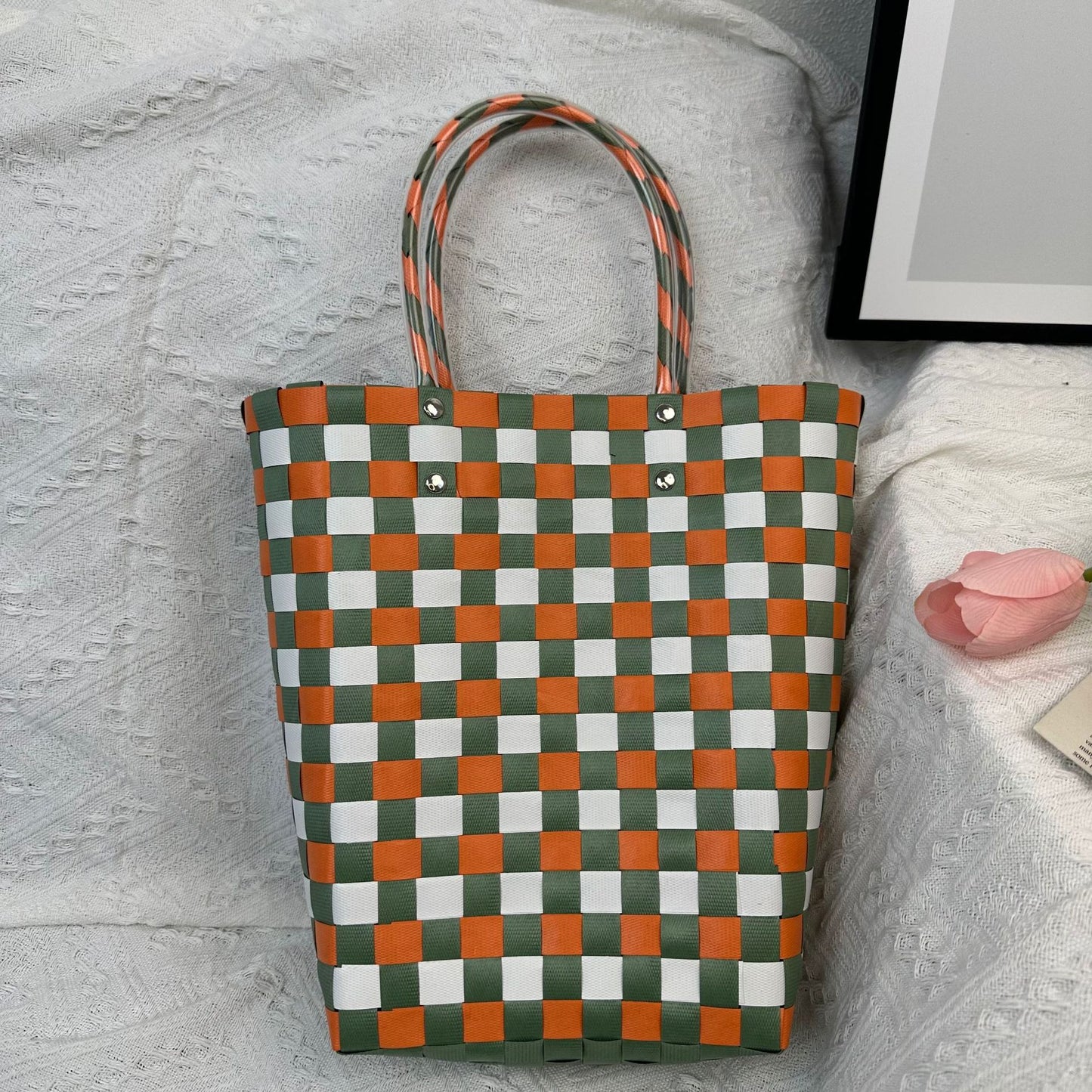 Women's Large Hand-woven Creative Hand Gift Open Handbags