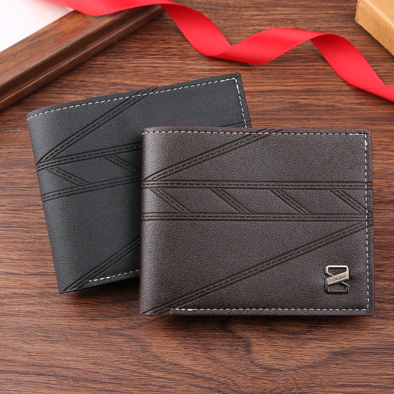 Men's Short Male Youth Simple Fashion Plain Men's Wallets