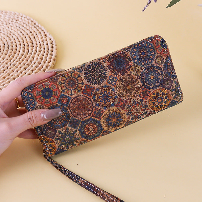 Women's Ethnic Style Pattern Clutch Multiple Slots Ladies Wallet