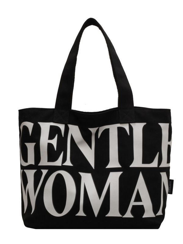 Thailand Mummy Canvas Letter Printing Simple Shoulder Bags