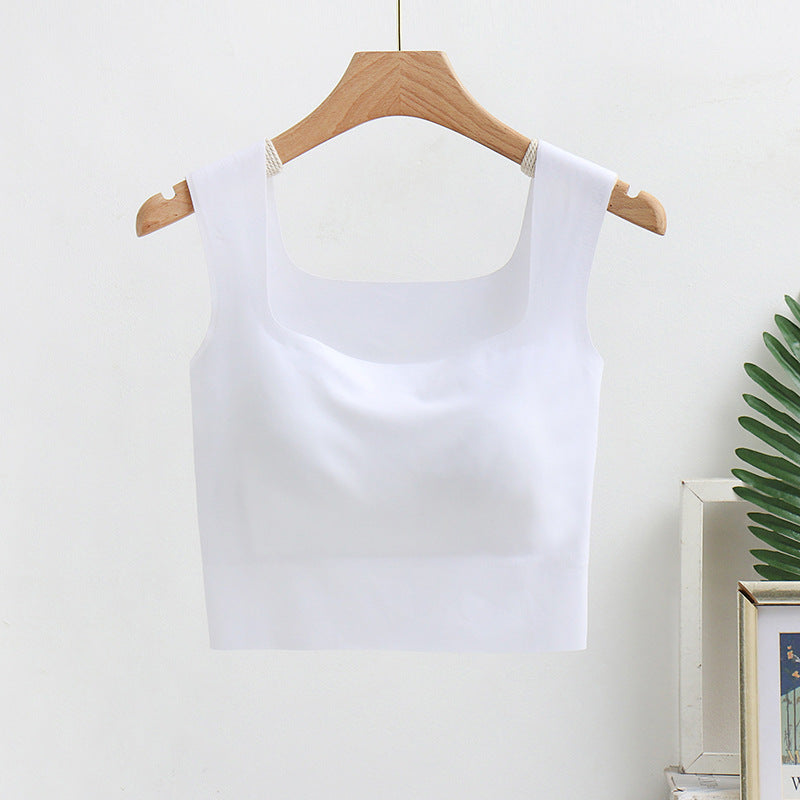 Women's Chest Pad Wrapped Integrated Navel Beauty Tanks Camis