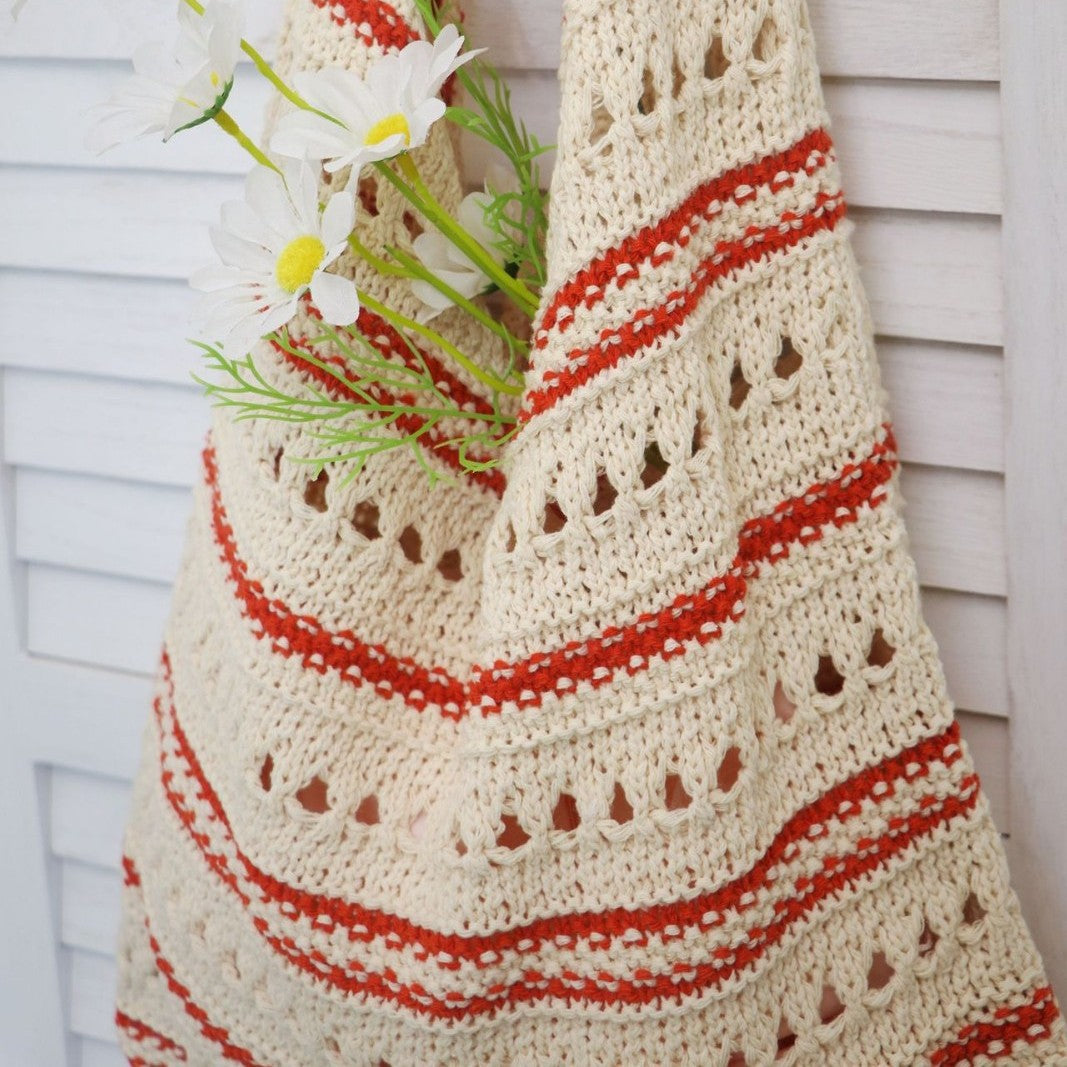 Seaside Niche Straw Vacation Large Capacity Totes Commuter Cotton Women's Shoulder Bag