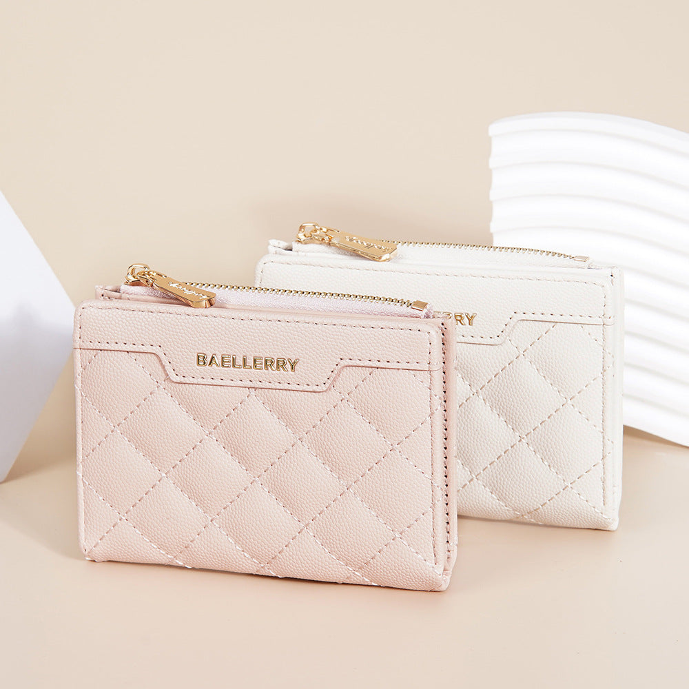 Color Short Snap Zipper Female Cartoon Ladies Wallet