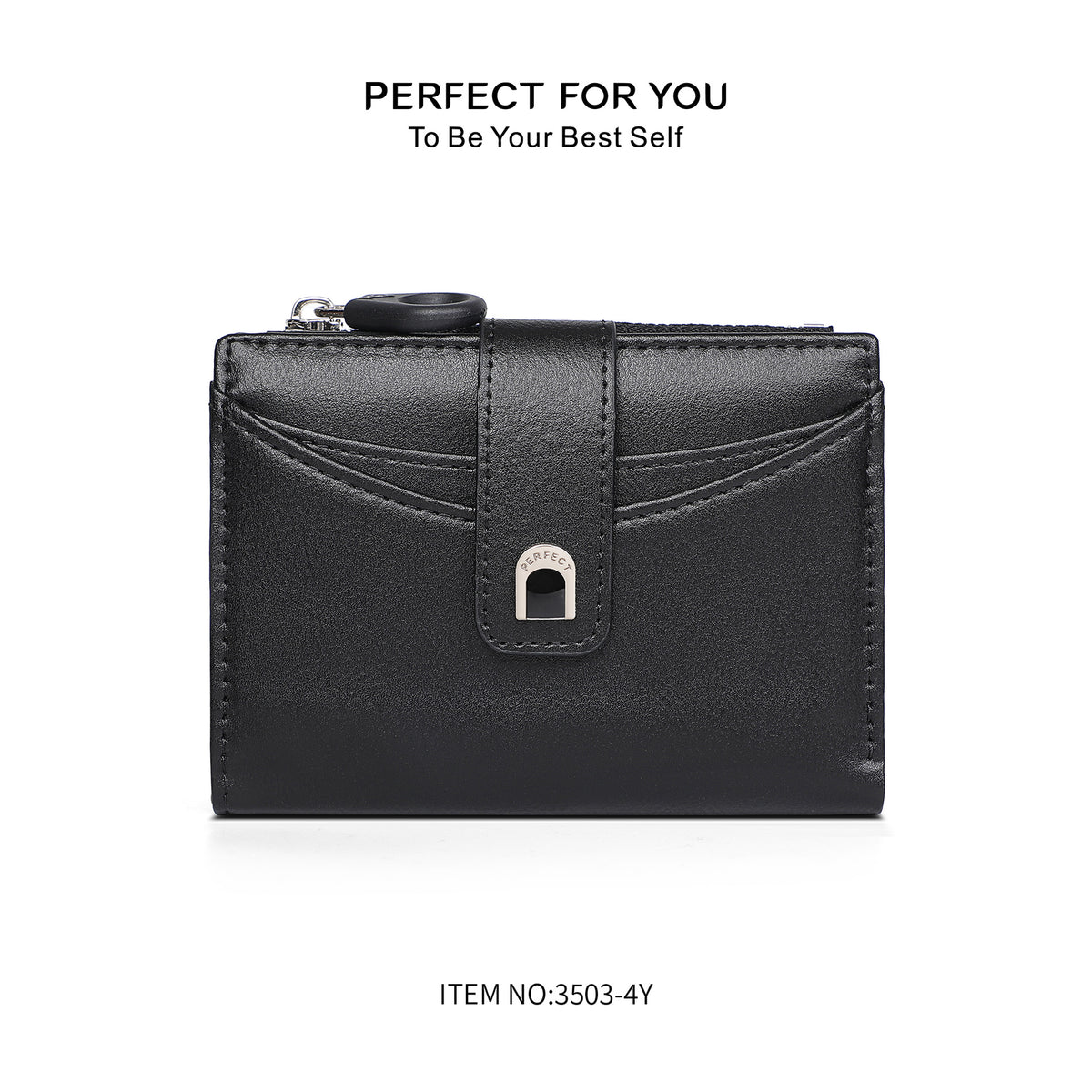 Women's Lightweight Large Capacity Zipper Double Closed Ladies Wallet