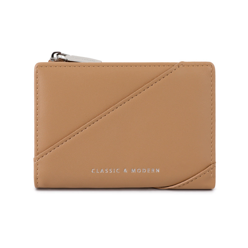 Classy Women's Short Stitching Fashion Korean Ladies Wallet