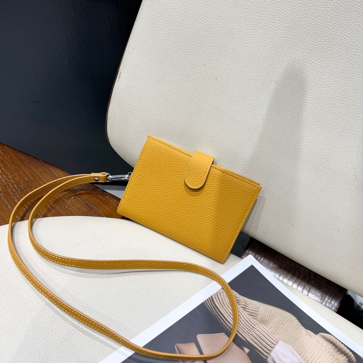 Leather Passport Wrapper Credentials Storage Zipper Ladies Wallet