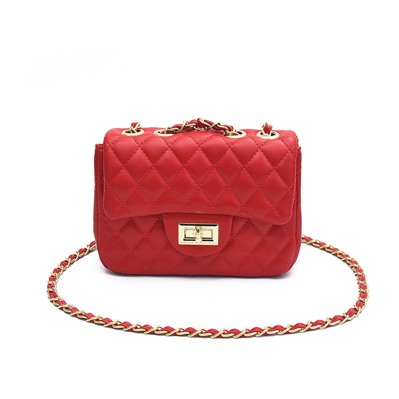 Women's Latch Rhombus Trendy Retro Textured Super Hot Women's Shoulder Bag