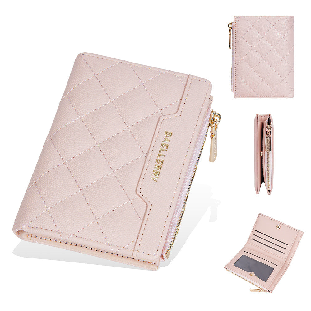 Color Short Snap Zipper Female Cartoon Ladies Wallet