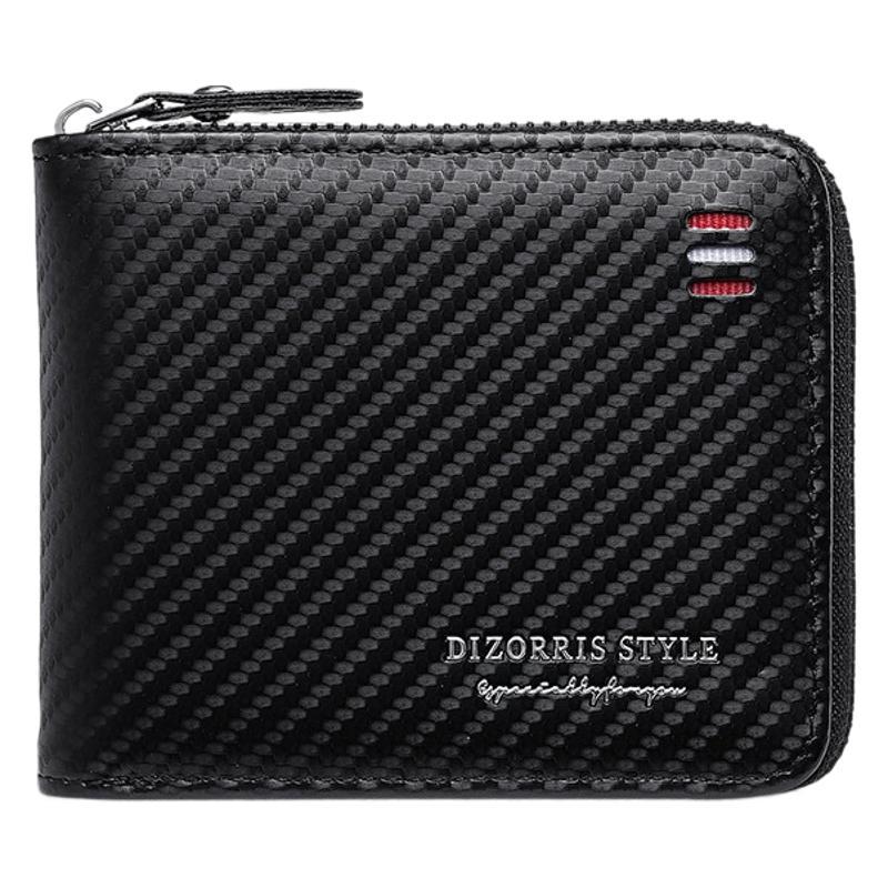 Men's Fashion Carbon Fiber Pattern Special Large Men's Wallet