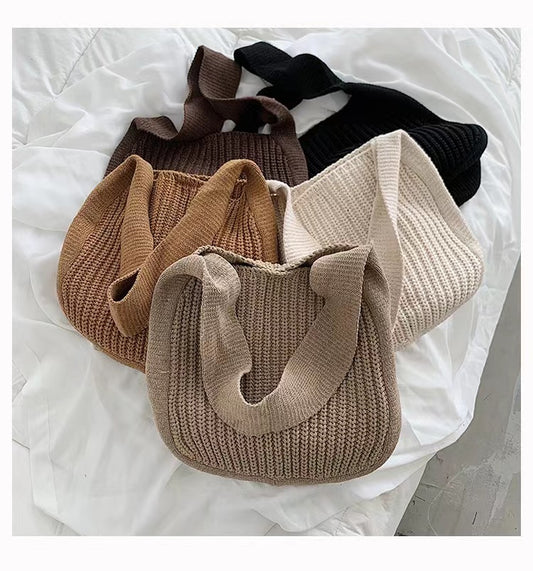 Versatile Knitted Large Capacity Female Fashion Shoulder Bags