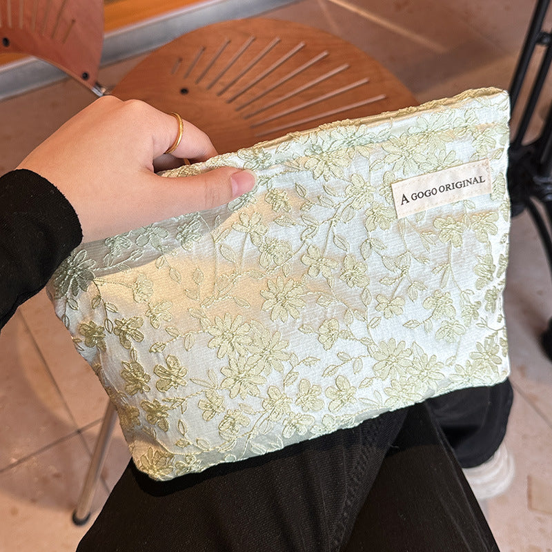 Embroidery Chinese Style Skin Care Buggy Portable Business Trip Toiletry Makeup Bag
