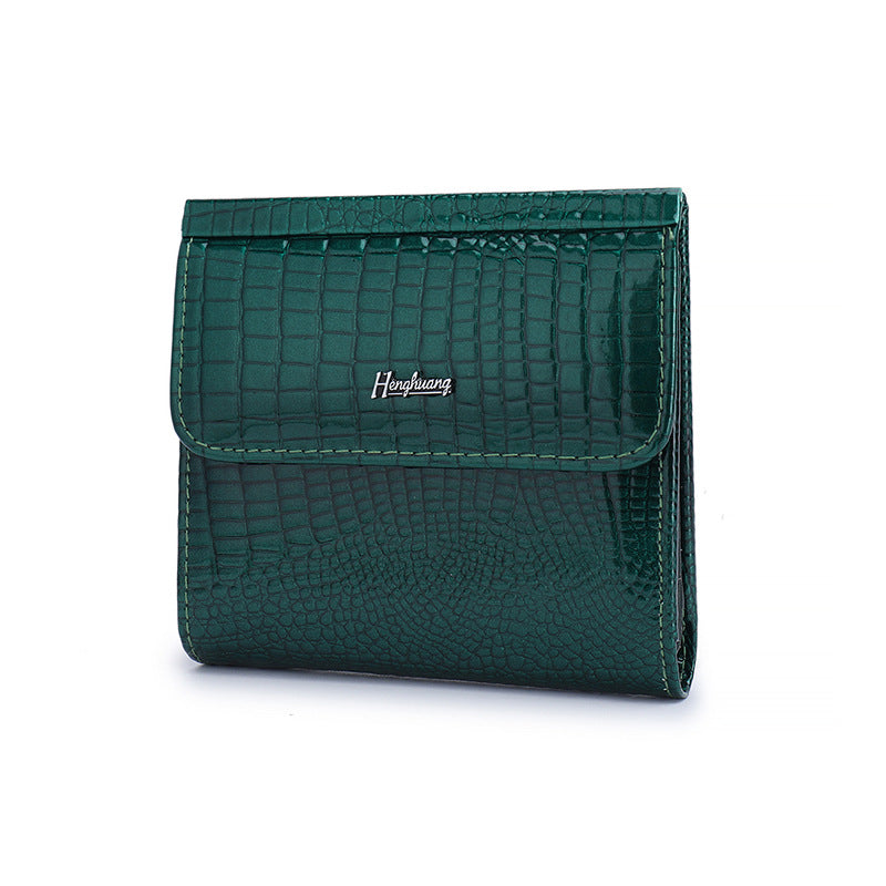 Multifunctional Short Genuine Leather Multiple Slots Ladies Wallet