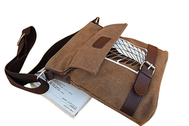Attack On Titan Canvas Giant Freedom Wing Vertical Women's Shoulder Bag