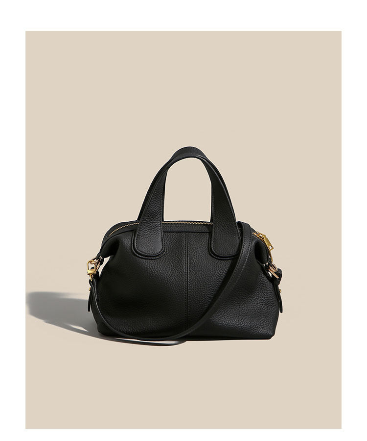 Women's Leather First Layer Cowhide Large Capacity Handbags