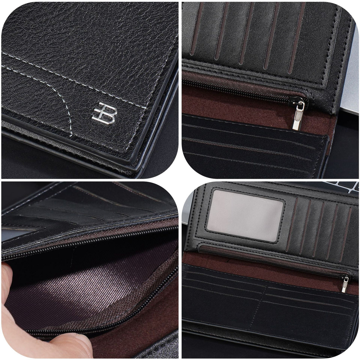 Men's High-grade Retro Multiple Slots Two-fold Suit Men's Wallet