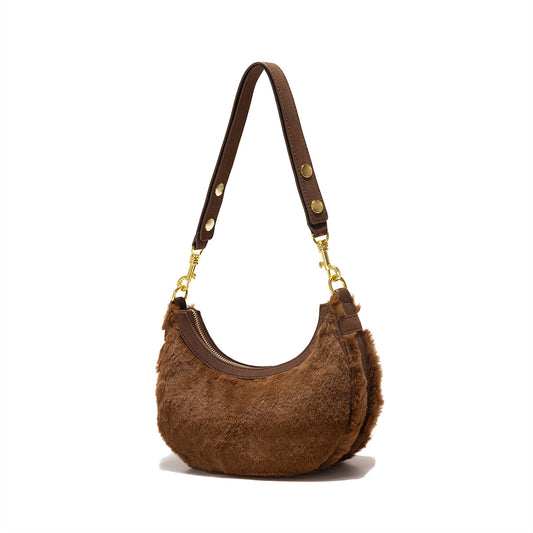 Winter Niche Plush Underarm Selenodont High-grade Bags