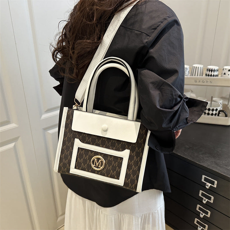 Women's Fashionable Printed Western Style Large Capacity Textured Women's Shoulder Bag