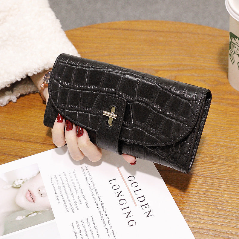 Women's Long Genuine Leather Clutch Elegant Niche Ladies Wallet