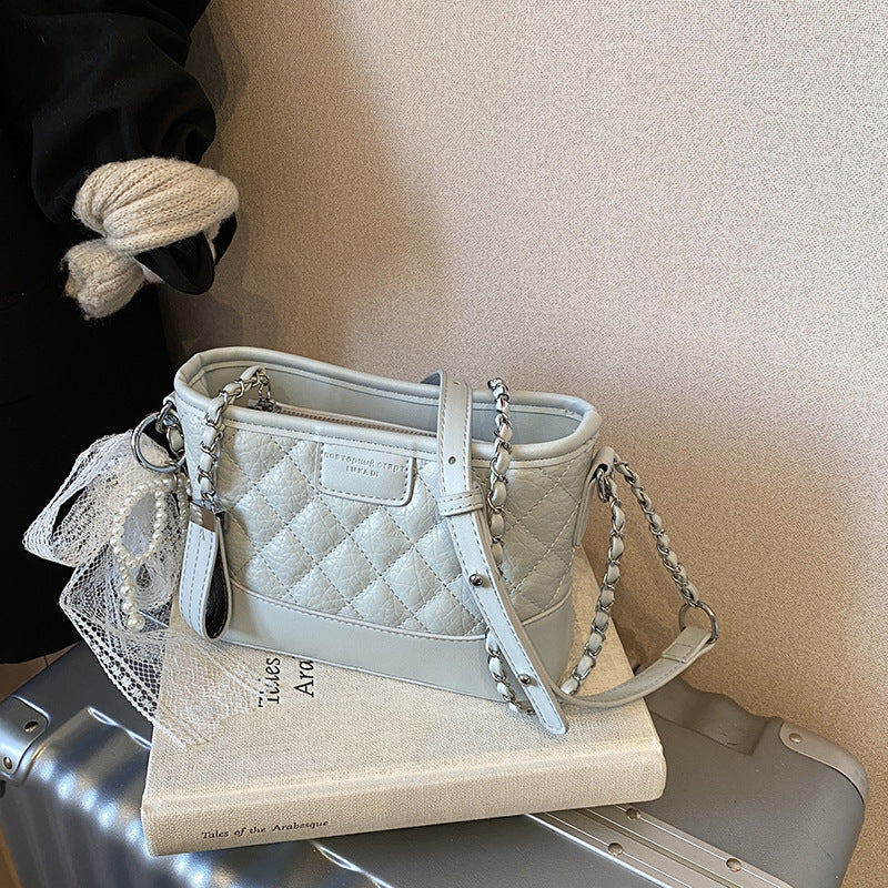 Women's Style Diamond Pattern Chain Summer Checked Bags