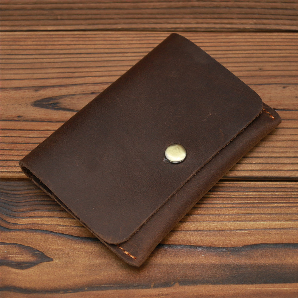 Men's Leather Genuine Simple First Layer Cowhide Card Holder