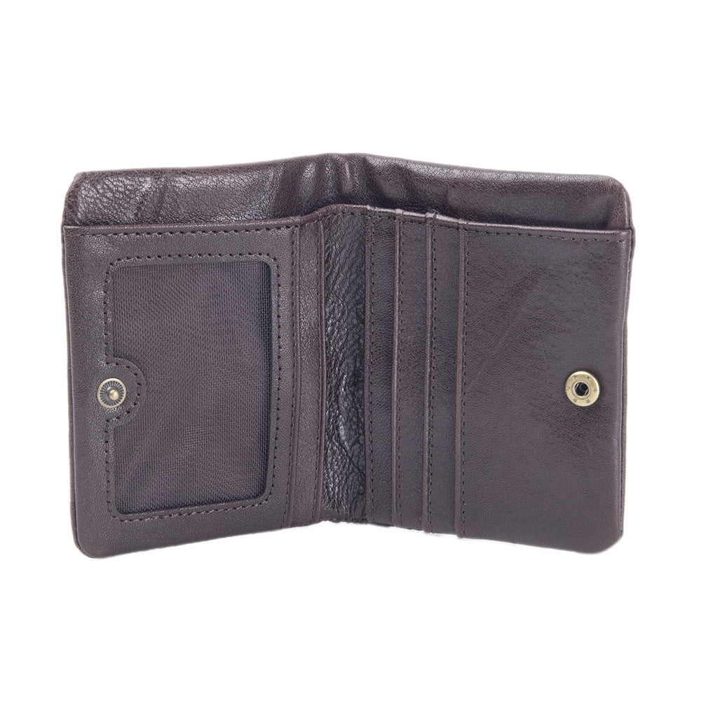 Men's Vertical Genuine Leather Folding First Layer Cowhide Hand Vegetable Tanned Men's Wallet