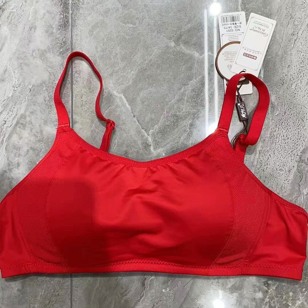 Wireless Tube Top Thin Cup Underwear Glossy Three Bras