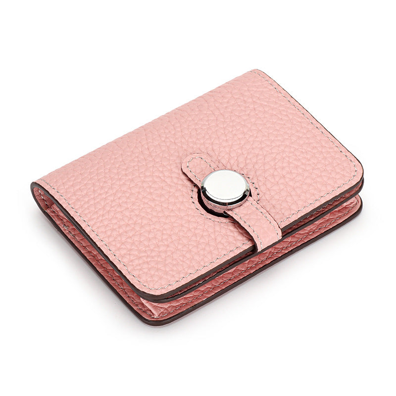 Women's Leather Short Fashion First Layer Cowhide Purses