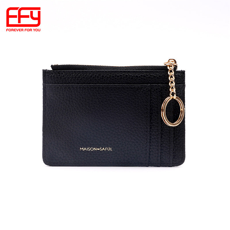Women's Style Simple High-grade Large Capacity Solid Color Card Holder