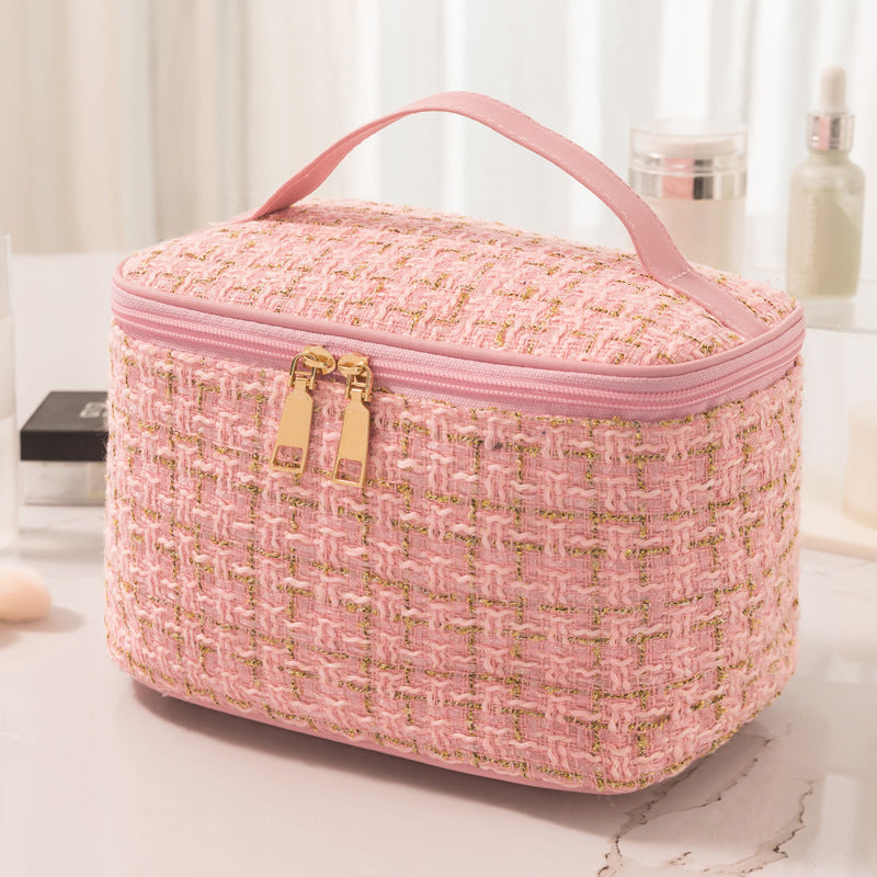 Style Large Capacity Plaid Portable Korean Toiletry Bags