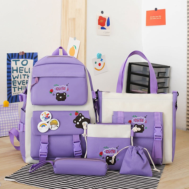 Comfortable Campus Cute Primary Junior's Simple Backpacks