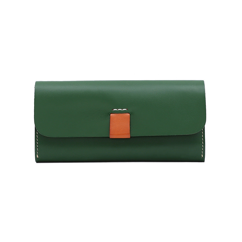 Women's First Layer Cowhide Simple Clutch High-grade Genuine Leather Ladies Wallet