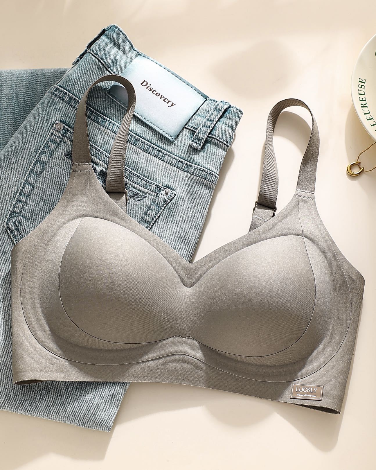 Women's Wireless Seamless Underwear Palm Full Fixed Bras
