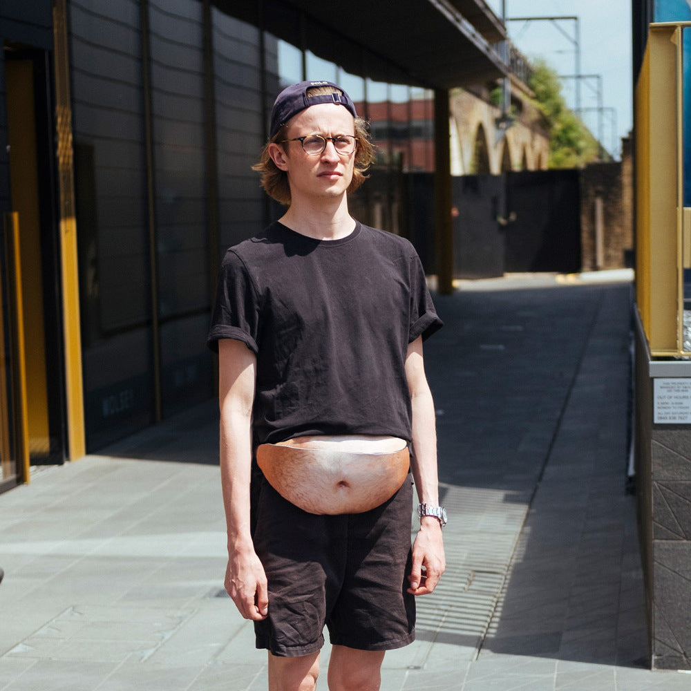 Creative Funny Potbelly Beer Belly Leather Bags