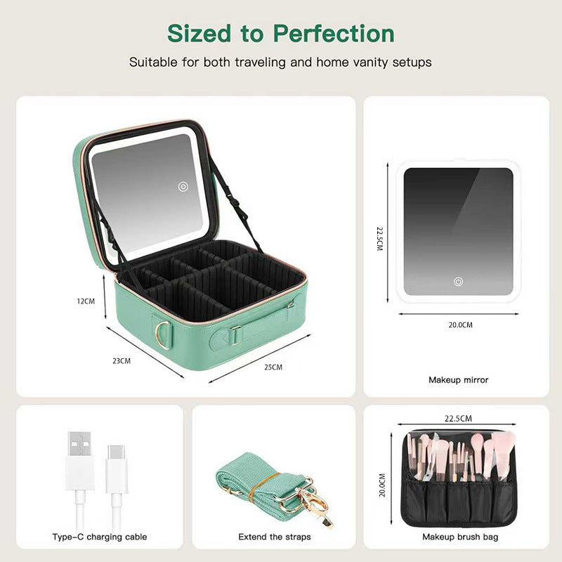 With Mirror Simple Artist City Convenient Cosmetic Cases