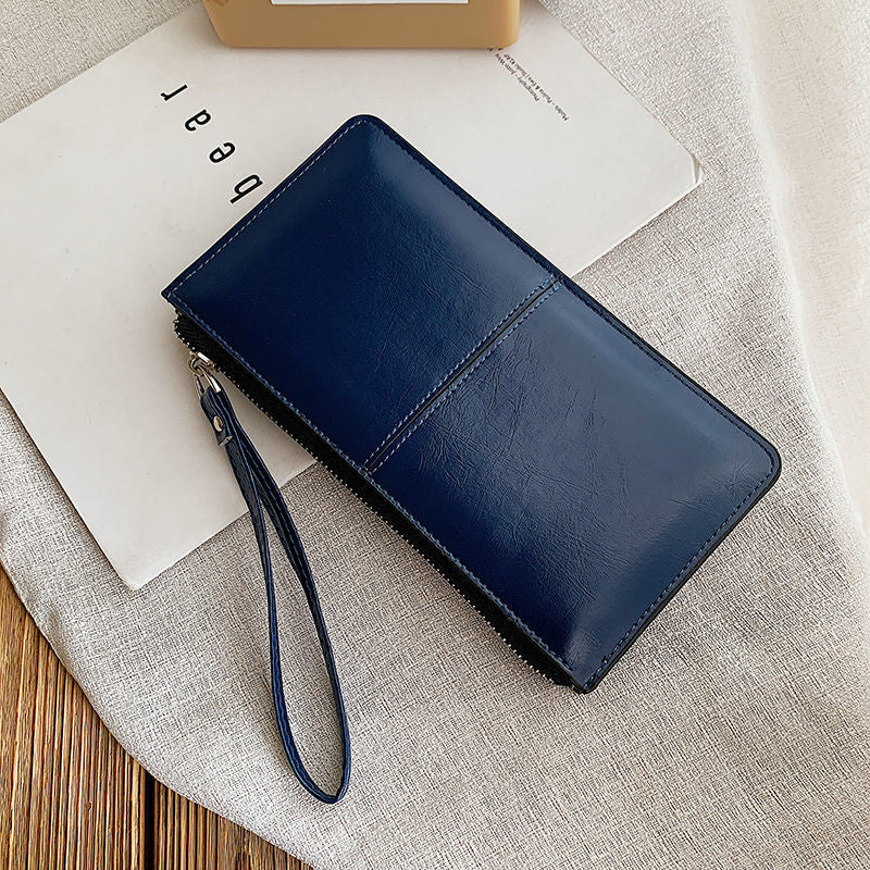 Women's Long Korean Style Zipper Mobile Bags