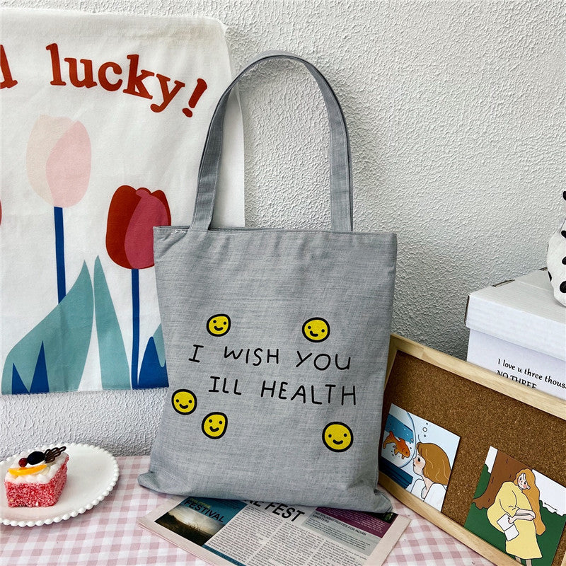 Canvas Printed Simple Fashion Packaging Book Handbags