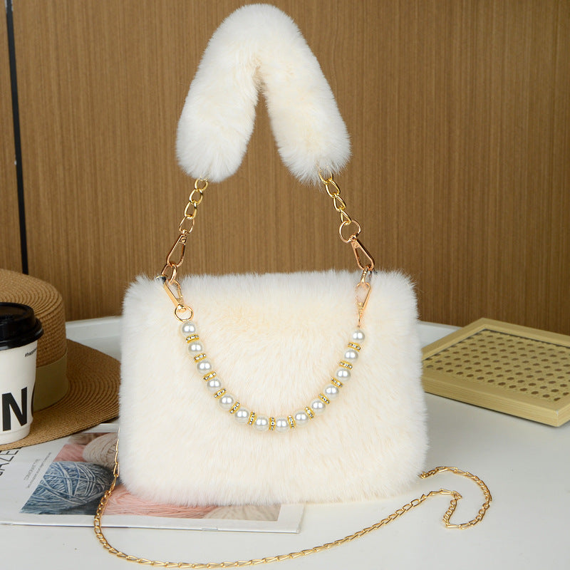 Plush Female Niche Chain Fashion Fur Women's Shoulder Bag