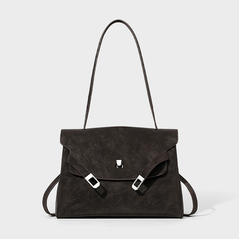 Women's Popular Genuine Leather Underarm Light Luxury Large Women's Shoulder Bag