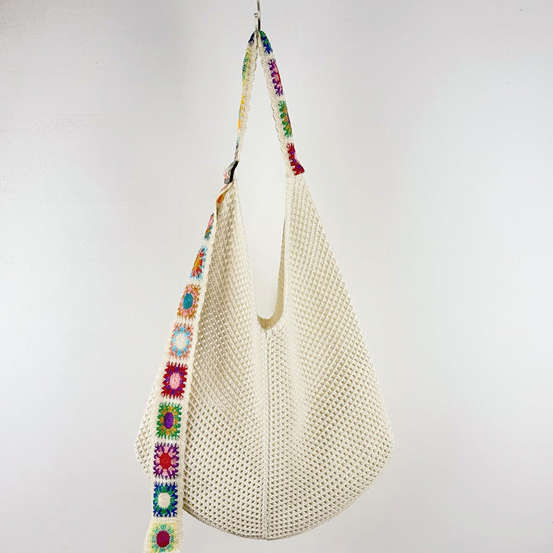 Women's Handmade Woven Hollowed Knitted Large Capacity Practical Women's Shoulder Bag