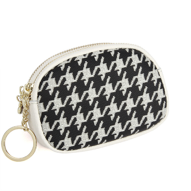 Women's Mini Double Zipper Fashion High Sense Coin Purses