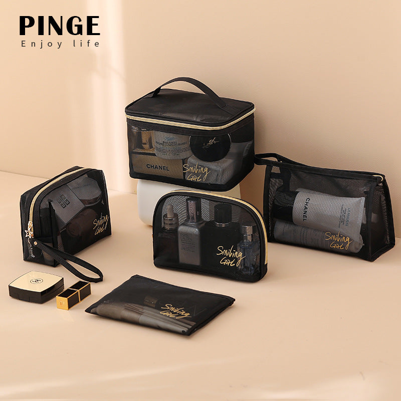 Mesh Hand Toiletry Transparent Bath Swim Cosmetic Bags