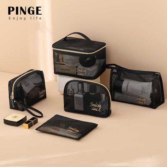 Mesh Hand Toiletry Transparent Bath Swim Cosmetic Bags