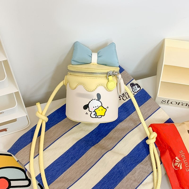 Women's Macaron Light Color Cute Contrast Bow Animal Backpacks