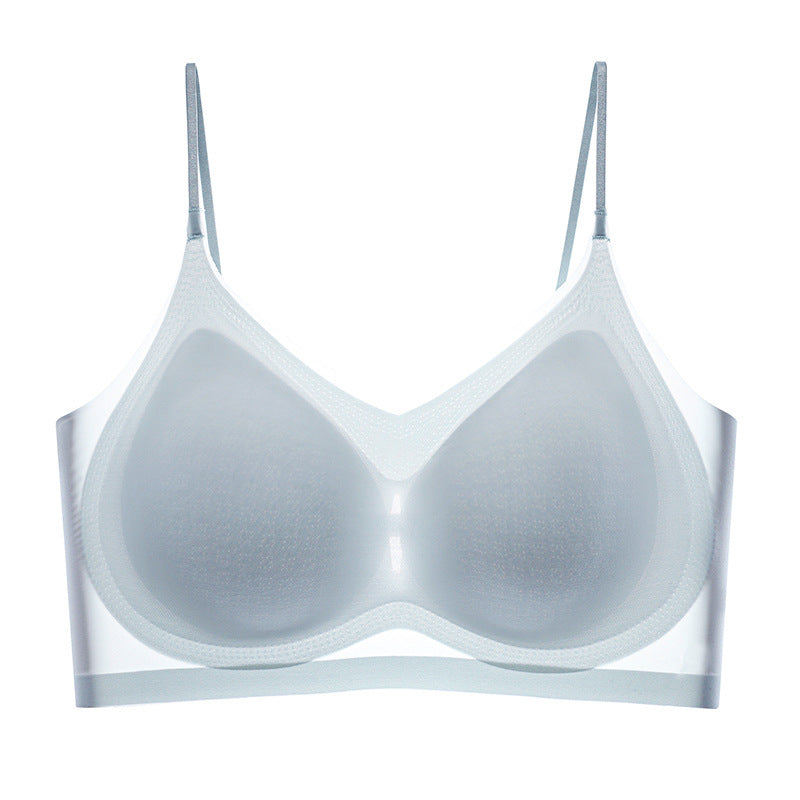 Women's Summer Ice Silk Seamless Underwear Thin Breathable Bras