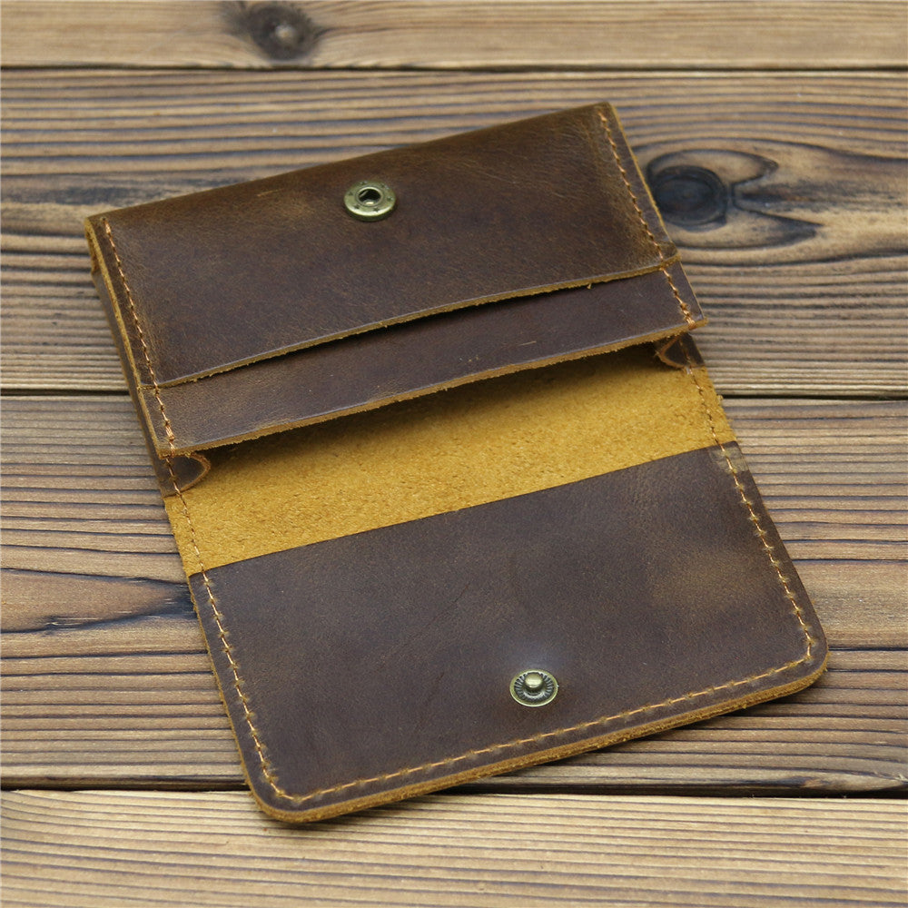 Men's First Layer Cowhide Driving License Leather Card Holder