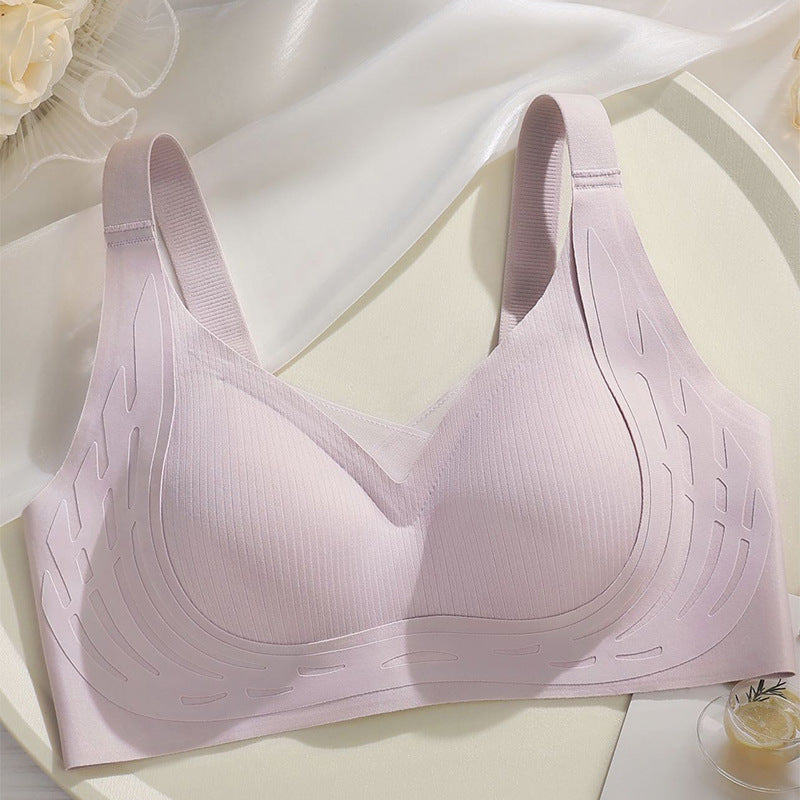 Women's Underwear Thin Big Breast Concealing Soft Support Adjustment Everyday Bras