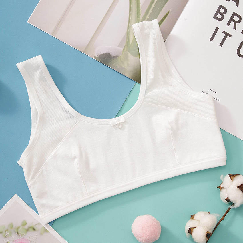 Growth Period Underwear Mesh Cotton Vest Bras