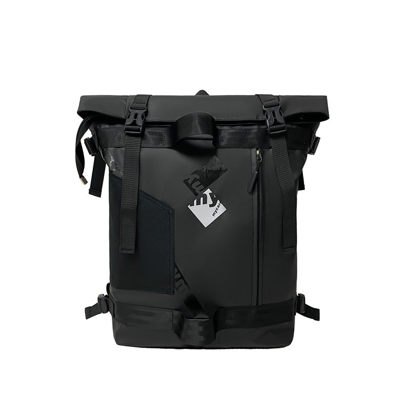 Men's Trendy Curved Edge Fashion Personalized Large Backpacks