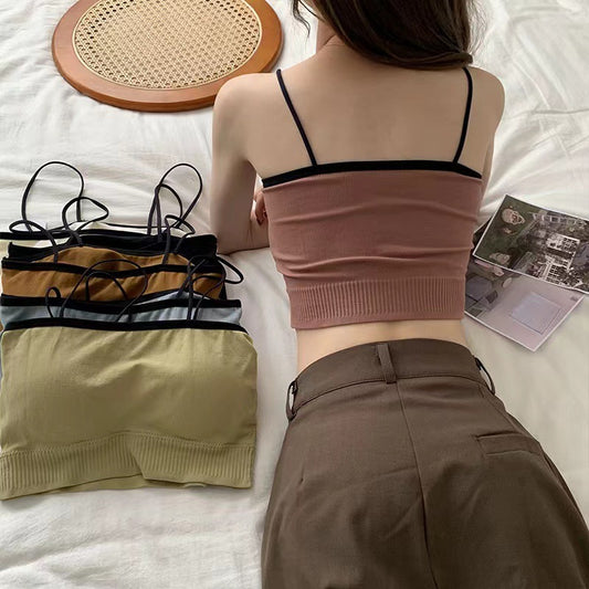 Beautiful Back Thread Tube Top Outer Tanks Camis