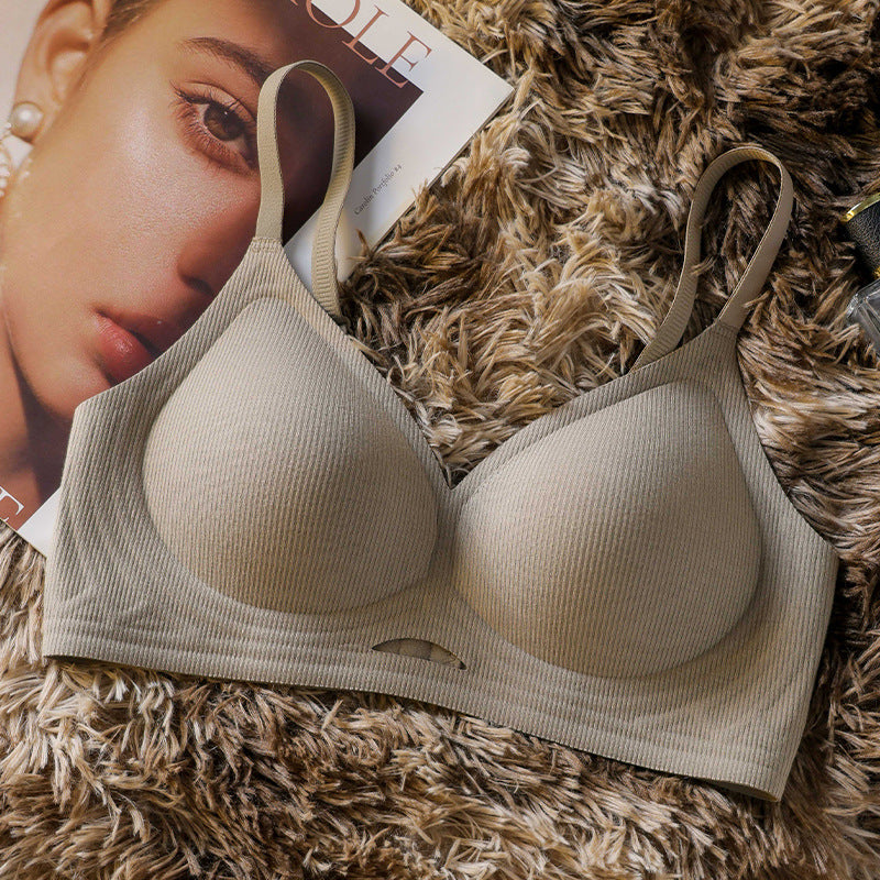 Women's Latex Seamless Underwear Small Chest Push Everyday Bras